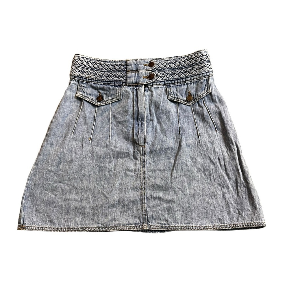 Free people, braided waist mini skirt, size 4